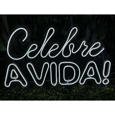 Imagem de Celebre a Vida com Nosso Painel de LED Neon Decoração - Comercial Luvi