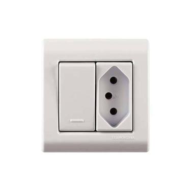 Imagem de Interruptor Simples + Tomada 20a Tramontina Lizflex - Conjunto Elétrico