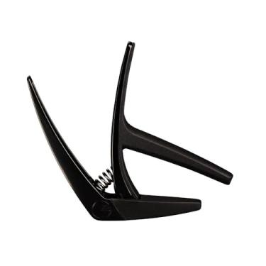 Imagem de G7th Capo de guitarra Nashville, 6 cordas de aço preto acetinado - 55 mm leve, capo de mola de ação rápida para violão de corda de aço acústico ou elétrico - proteção de silicone para violões pescoço