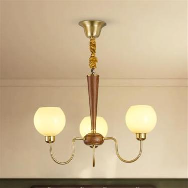 Imagem de Luminária pendente contemporânea americana retrô criatividade sala de estar sala de jantar quarto hotel villa café arte simples led lustre doméstico (g 3 luzes)