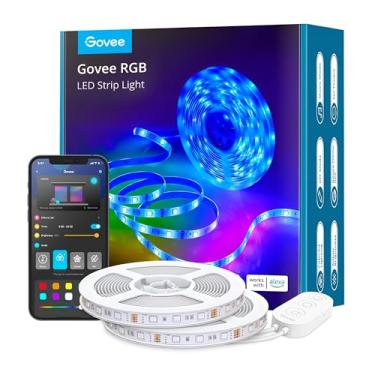 Imagem de Fita LED RGB 10 Metros (2x5M) Smart Wi-Fi com Controle por Aplicativo, Modo Música e Compatível com al3x4 Go0gl3 Assistant para Decoração de Quarto, Sala e Ambiente