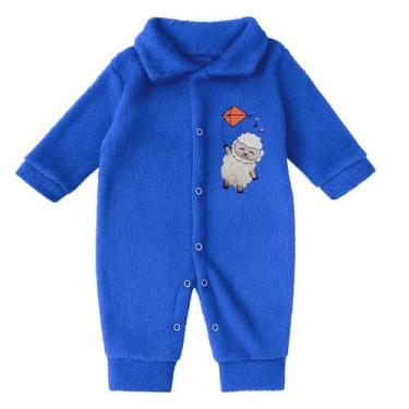 Imagem de Macacão De Inverno Bebê Em Plush Bordado 0-9 Meses Quentinho - Koala B