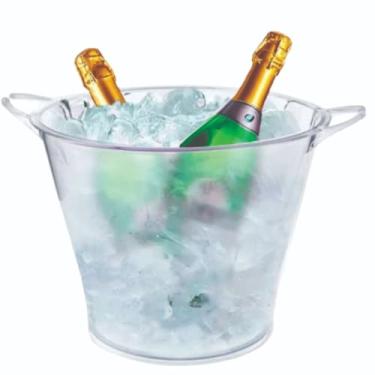 Imagem de Kit Com 10 Baldes De Gelo 5 Litros | Material Fosco Eco Resistente| Para Cerveja, Champagne E Espumante