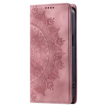 Imagem de Umiup Capa para Samsung Galaxy S24ultra/S24plus/S24, capa carteira de couro em relevo com compartimentos para cartões, capa protetora para mulheres, dourada, S24plus