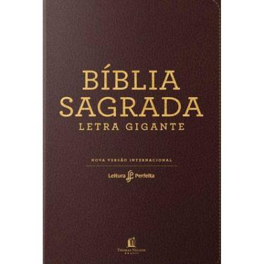 Imagem de Bíblia Nvi, Couro Soft, Marrom, Letra Gigante, Leitura Perfeita