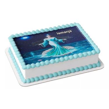 Imagem de Papel arroz para bolo aniversário festa comemoração  iemanjá rainha do