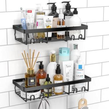 Imagem de Rack organizador de prateleiras Shower Caddy Moforoco Black Bathroom
