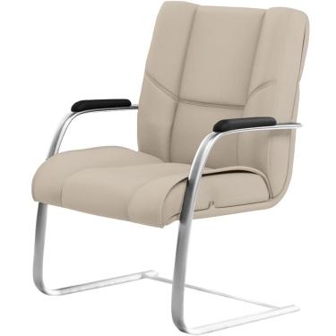 Imagem de Cadeira De Escritório Fixa Executiva New Onix F02 Tecido Sintético Areia - Lyam Decor