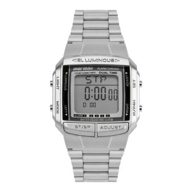 Imagem de Relógio Mormaii Masculino Ref: Mo04001/7k Vintage Digital Prateado