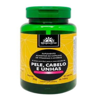 Imagem de Vitamina e Minerais para Pele, Cabelo e Unhas Kampo de Ervas 60 Cápsulas