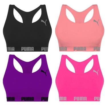 Imagem de Kit 4 Tops Puma Nadador Sem Costura Feminino