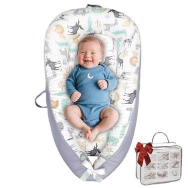 Imagem de Espreguiçadeira, travesseiro para recém-nascidos de 0 a 24 meses, ninho macio e respirável premium, espreguiçadeira para bebês meninos e meninas, espreguiçadeira portátil para viagens e casa.