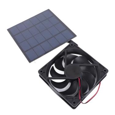 Imagem de RiToEasysports Kit de Ventilador de Painel Solar Ecológico de 5w, Ventilador Movido a Energia Solar Portátil de Baixo Ruído para Canil Galinheiro árvore Casa Estufa Rv Acampamento