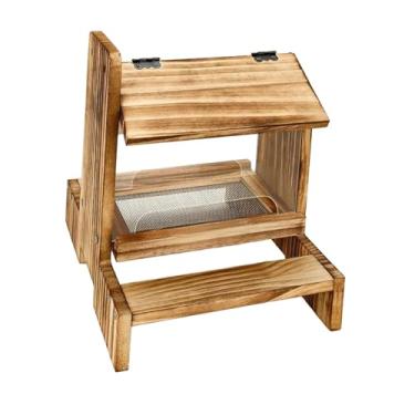 Imagem de Generic Alimentador de Esquilos de Madeira, Dispensador de Comida para Animais de Estimação para árvores, Jardim, Quintal, Cerca