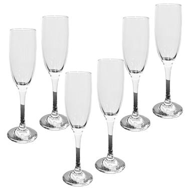 Imagem de Jogo com 6 Taças de Vidro Champagne Coringa 190ml (190ml)