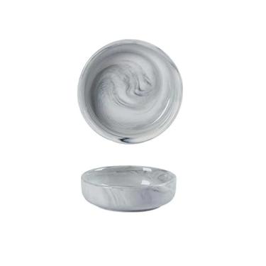 Imagem de Conjunto de pratos de mármore nórdico caseiro, espessamento, antiengomar, combinação, sabor, prato