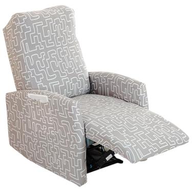 Imagem de GOSTADY Capas para cadeira reclinável, 4 peças, impermeável, pequena, reclinável, capa reclinável para cadeira reclinável Lazyboy com bolso de armazenamento, protetor de móveis para sala de estar, A10