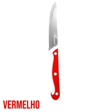 Imagem de Faca de Cozinha Lâmina Inteiriça Aco Inox 23 cm. Linha D'Casa - Só Qua