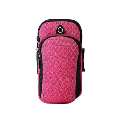 Imagem de Suporte de telefone para corrida, braçadeira, manga de braço, esportiva, academia, caminhada (vermelho)-4