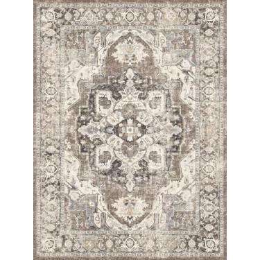 Imagem de YOUFORTONG Tapetes de entrada laváveis 3x4: tapete de cozinha macio e fino, tapete de borracha antiderrapante, resistente a manchas, tapete para corredor, interior, vintage, decoração de casa para