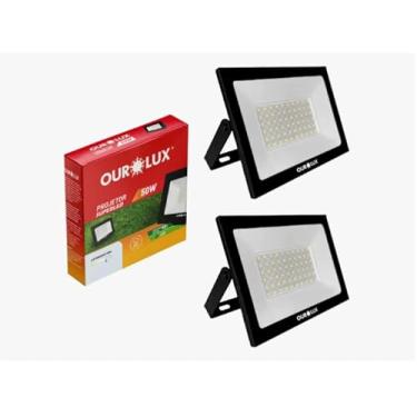 Imagem de 2 Refletor 50w Led Rua Poste Energia Prova Dágua Econômico