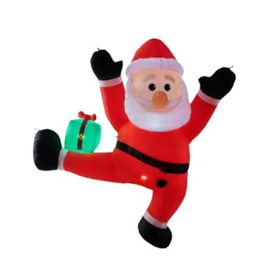 Imagem de oshhni Decorações infláveis ​​de Natal, decoração para áreas externas, brinquedo inflável fofo, display LED embutido para festas em varandas e ambientes, 185cm