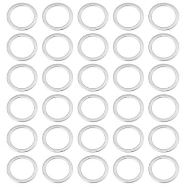 Imagem de LT Easiyl Arruela espaçadora de bicicleta de aço inoxidável de 30 peças 21 x 15 x 1 mm para pedal de bicicleta
