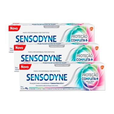 Imagem de Kit 3 Creme Dental Sensodyne Proteção Completa 90g