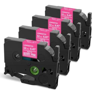 Imagem de Fita adesiva Oozmas TZE-MQP35 rosa 12 mm para Brother