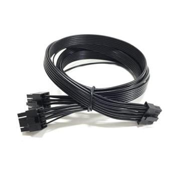 Imagem de lilila-ree Cabo de alimentação 12VHPWR 600W PCIe 5.0 duplo de 8 pinos para 16 pinos para Corsair para modelos Corsair Type3/Type4 AXi, HXi, HX, RMi, RMX, RMe, RM, SF, CXF e Lian Li SP850, etc