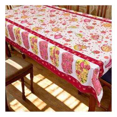 Imagem de Toalha para Mesa 6 Lugares 2,00 x 1,40cm Tecido Oxford Retangular Fácil de Limpar(Modelo - 9)