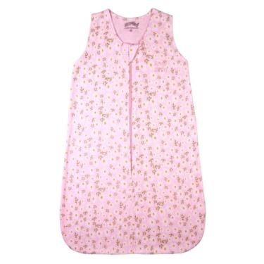 Imagem de Casulo Pijama Saco de Dormir Bebê Menina Suedine Estampado Margaridas 100% Algodão (Rosa, M)