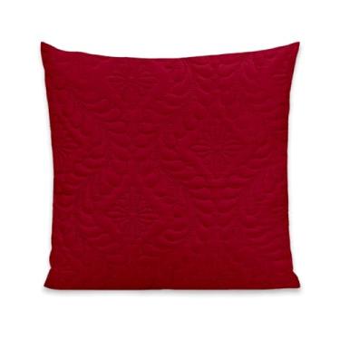 Imagem de Capa De Almofada 40x40 Floral Camili Matelado Ultrassônico (VINHO)