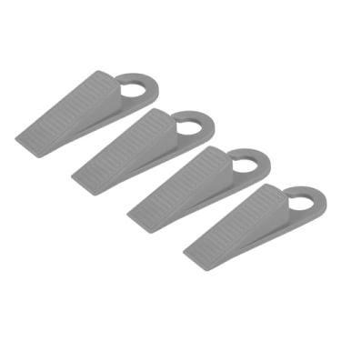 Imagem de 4 batentes de porta para parte inferior da porta, batentes de porta de 28 mm/1,10 polegadas, cunha de borracha termoplástica, cunha antiderrapante, batente de janela empilhável, cinza