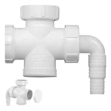 Imagem de 3X Conexão Adaptador Máquina Lavar Roupa Louça Tanque Cruzet