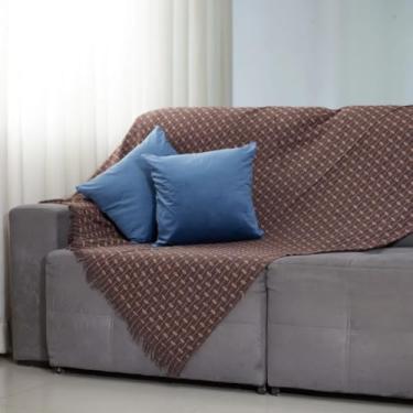 Imagem de Manta Macia para Sofá Grande Algodão Colorida (Tijolinho marrom, 2,40x1,50 m)