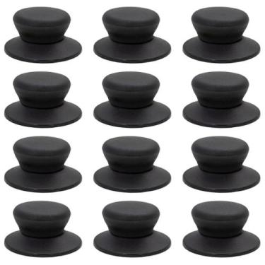 Imagem de Conjunto Com 12 Unidades De Pegadores De Tampa De Panela Pomel Preto -