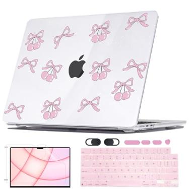 Imagem de Seanai Capa para Macbook Air de 13,6 polegadas M4 A3240 M3 A3113 M2 A2681 versão 2025 2024-2022 com tela de retina líquida, capa protetora antiarranhões, capa rígida de plástico impresso transparente