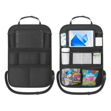 Imagem de Organizador de banco traseiro de carro com suporte de tablet de 25 cm, tecido Oxford, protetor de assento traseiro para crianças, organizador de bolsos de armazenamento no banco traseiro do carro