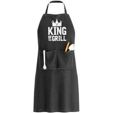 Imagem de Avental preto ajustável com bolsos, fantasia de café de Halloween para adultos