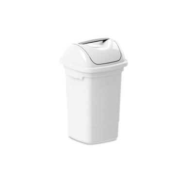 Imagem de Lixeira Com Tampa Basculante 14 Litros - Plasvale Branco