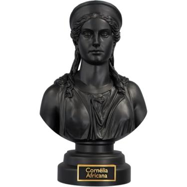 Imagem de Estátua Busto Cornélia Africana - Matrona Romana (Cor Aurum Noctis)