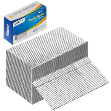 Imagem de SITLDY Pregos de acabamento reto calibre 16, pacote com 1000 galvanizados, 1-3/10.2 cm, para pregador pneumático, elétrico de acabamento reto 16GA