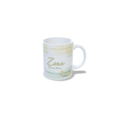 Imagem de Caneca Personalizada com Flores Amarelas, Cerâmica Branca, 325ml, Design Alice Beleza que Floresce (z)