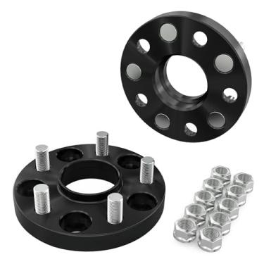 Imagem de Espaçadores de roda centralizados de 1 polegada (25 mm) 12.7x11.4 cm 5x114.3, CNC forjado compatível com Ford Explorer/Mustang/Edge/Ranger/Crown Victoria, Lincoln Aviator/Town Car, Mazda 70,3 mm furo