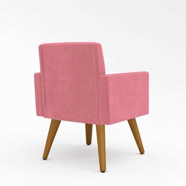 Imagem de Kit 03 Poltronas Nina Decorativa Para Recepção Balaqui Decor Cor:rosa