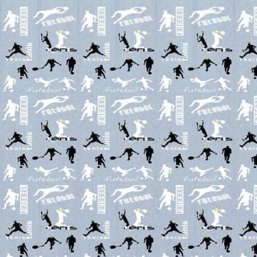 Imagem de Papel De Parede Cinza Autocolante Futebol Tênis Decorativo - LRP