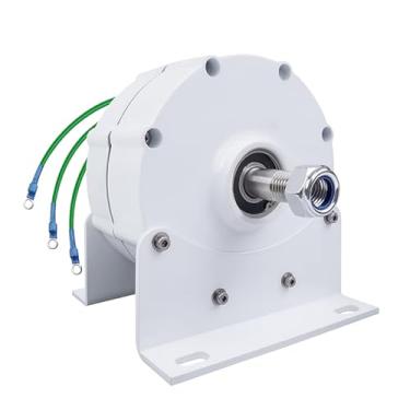 Imagem de Gerador De Turbina Eólica Trifásico De 200W Com Ímã Permanente, Sem Escovas, De Pequeno Porte, Com Bobinas De Cobre Puro, Opções De 12V/24V/48V, Base E Controlador para Sistemas(Base+controller,24V)