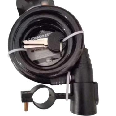Imagem de Cadeado para Motocicleta, Cadeado Grosso Cabo Aço 1mt X 12mm P/Bike Moto 2 Chaves(ZT3)