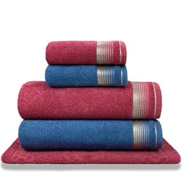 Imagem de Kit 5 Algodão | Gigante, Rosto E Piso | Super Macias E Absorventes(TERRACOTA+AZUL EGITO)